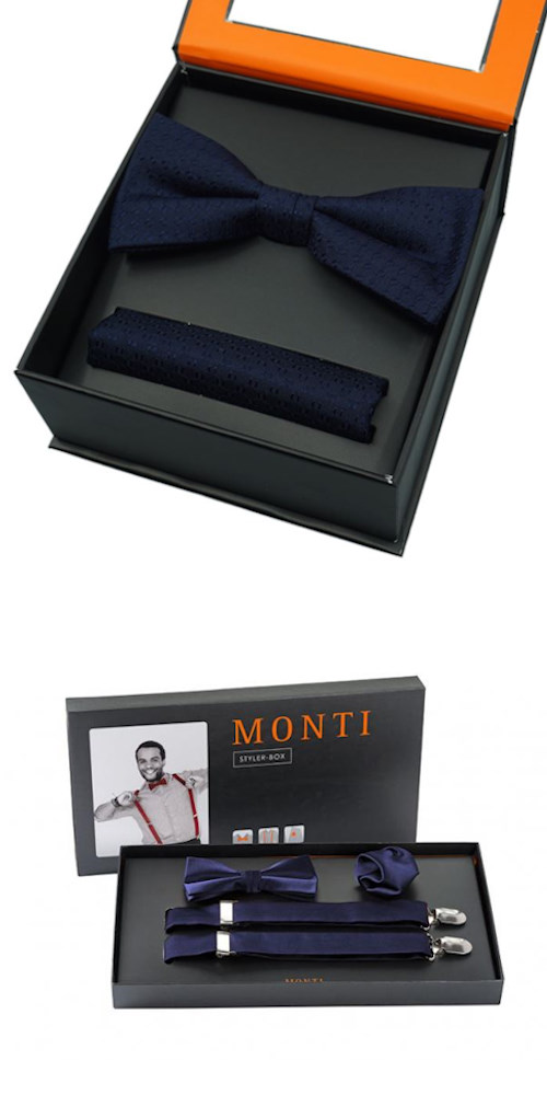 Riesenauswahl an Accessoires für jede Gelegenheit  Bild: diverse Sets von Real Guys, Monti und Carlo Cardini (Krawatte und Pochette bzw. Fliege und Pochette)